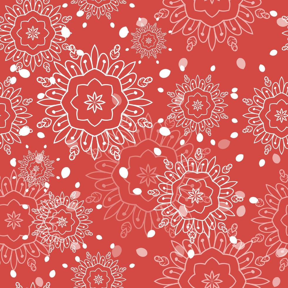 Seamless background with mandala vector