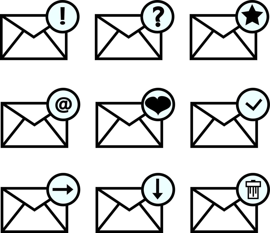 Email message envelope icon vector