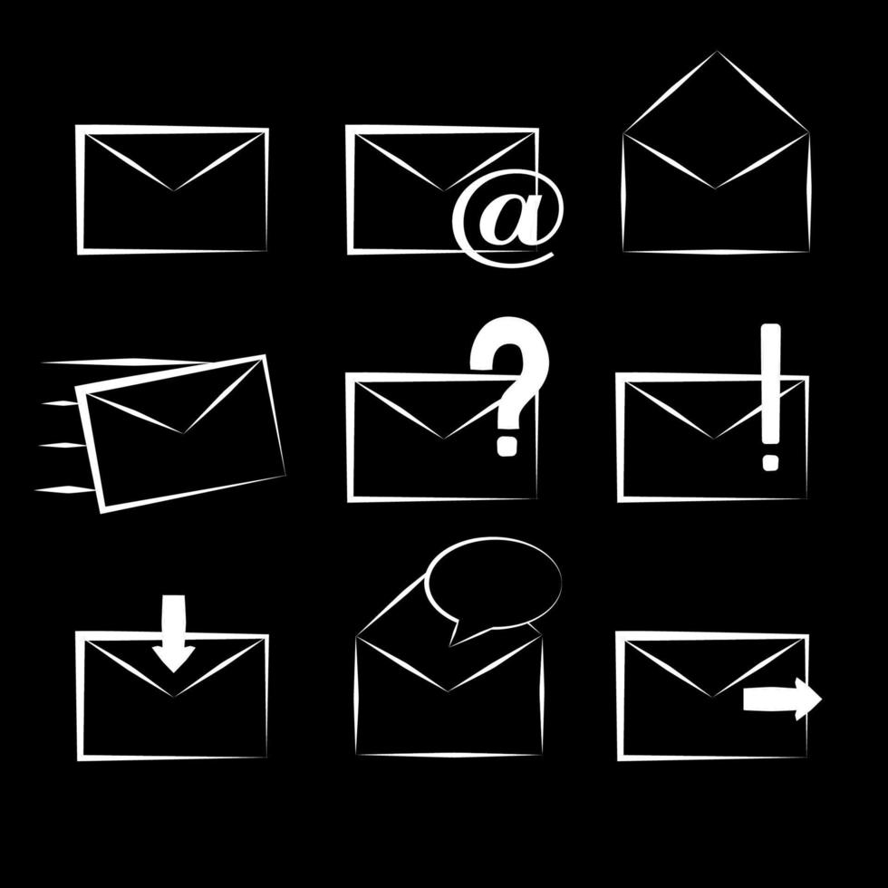 Email message envelope icon vector