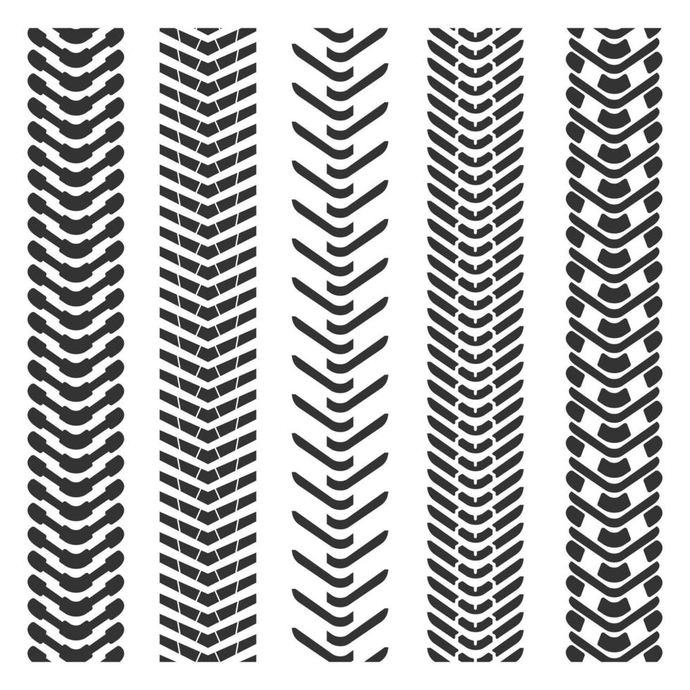 Tractor tire print mark element vector