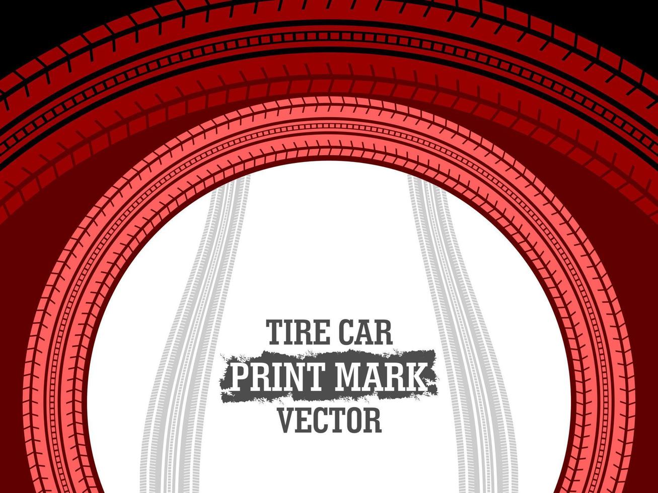impresión de neumáticos de coche con círculo vector