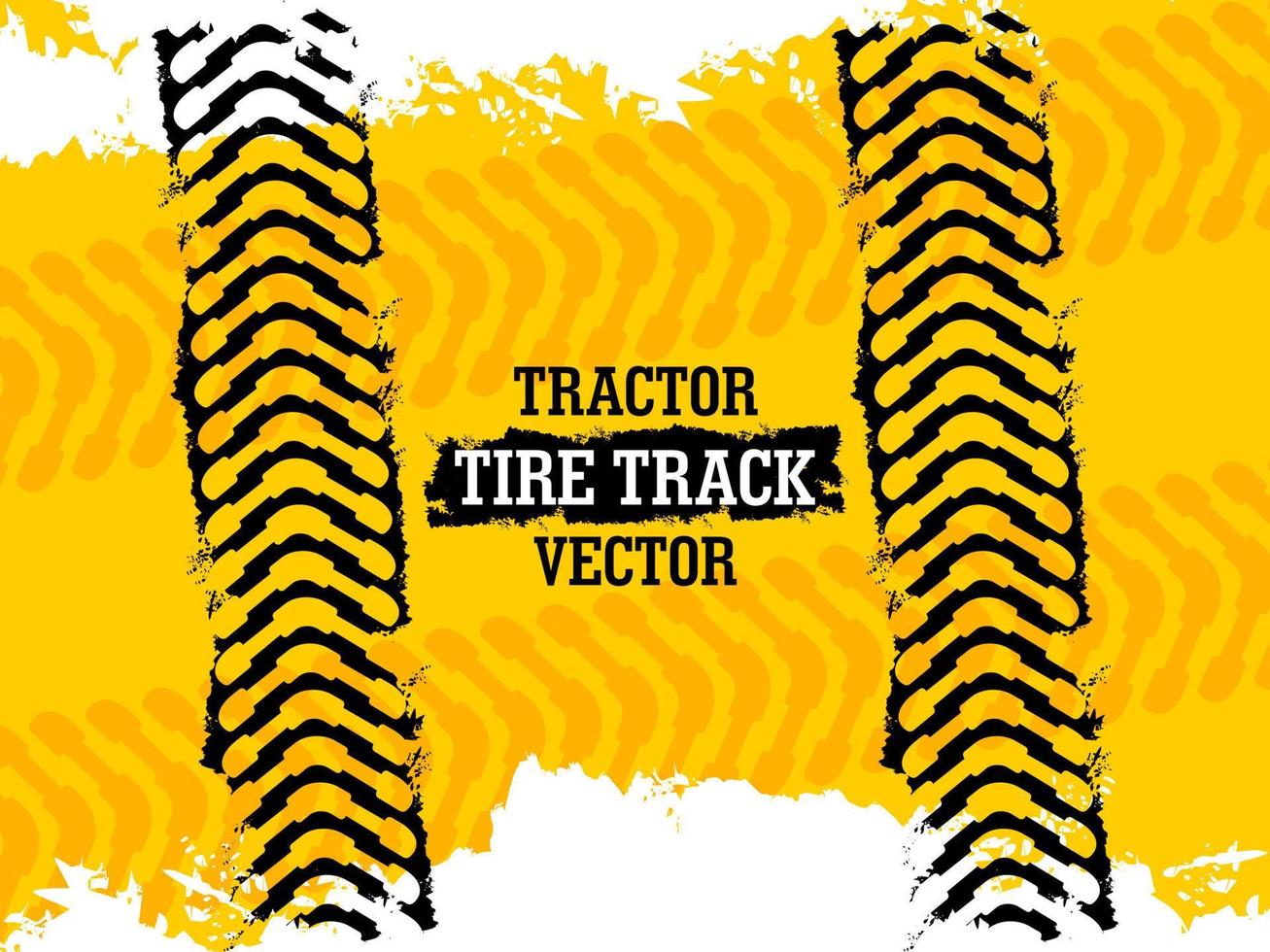 Fondo de marca de impresión de neumáticos de tractor con grunge vector