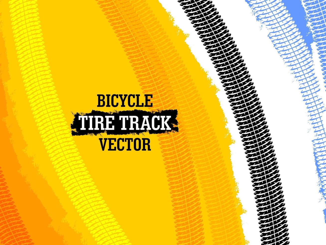 Bicycle tire print mark background vector
