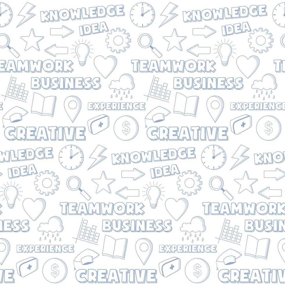 Hand drawn element pattern background vector