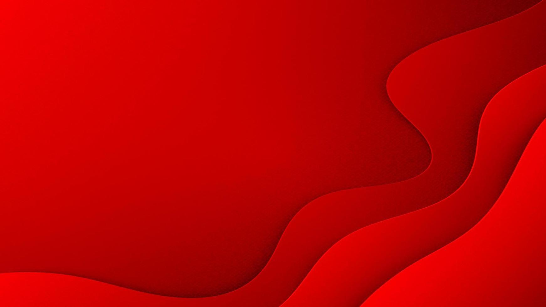 Red background with paper art and grains texture wall design. Vector paper cut illustration. Eps10