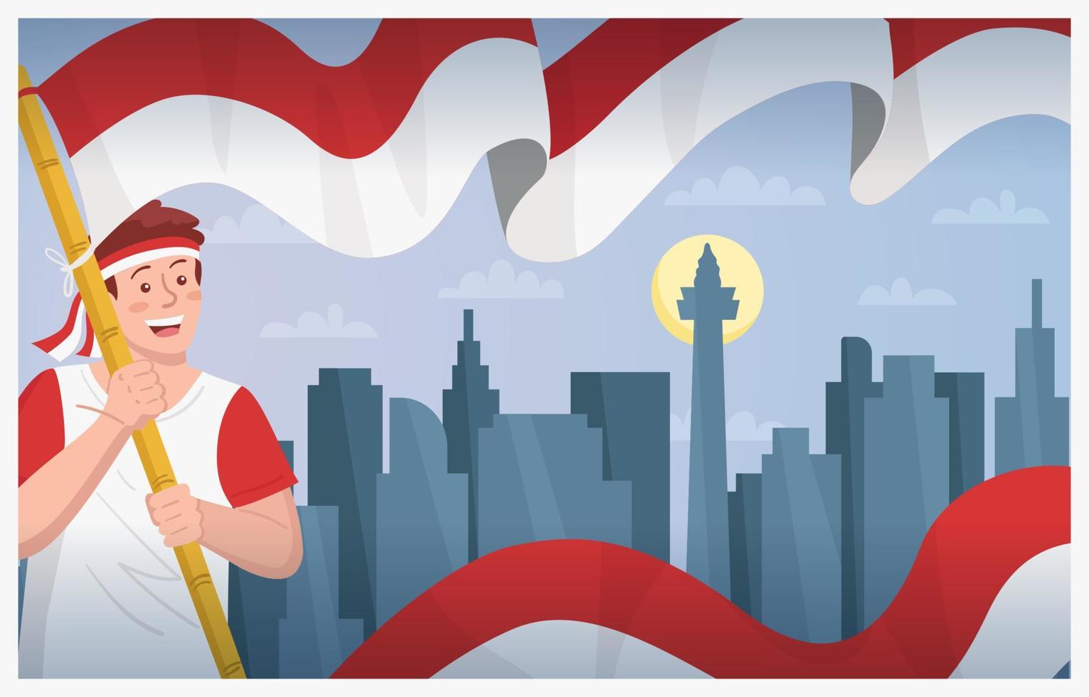 Celebration of Indonesia Independence Day Festivity Background vector