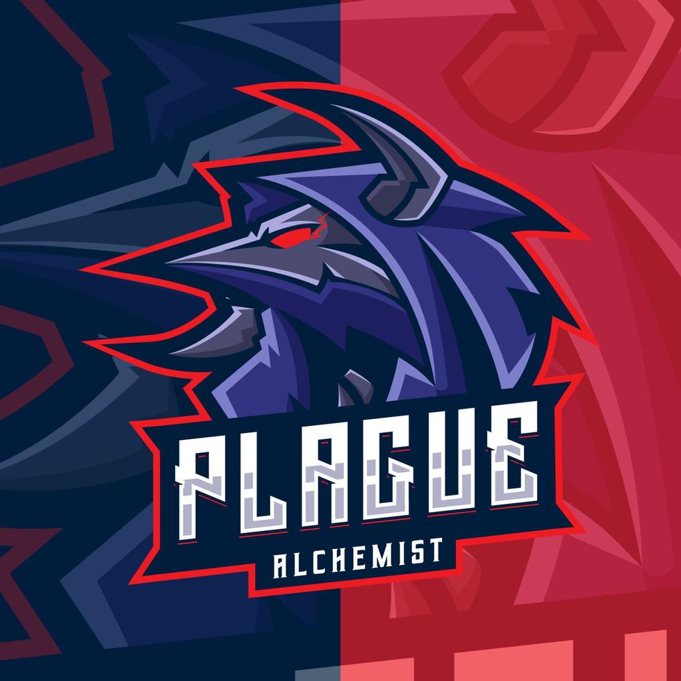 Doctor plague Mascot Esport Logo Template vector