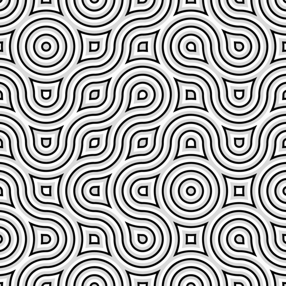 monochrome background with retro pattern design vector