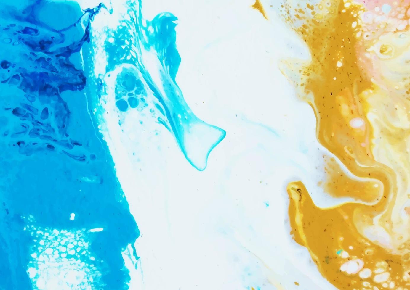 hand painted beach themed fluid art design vector