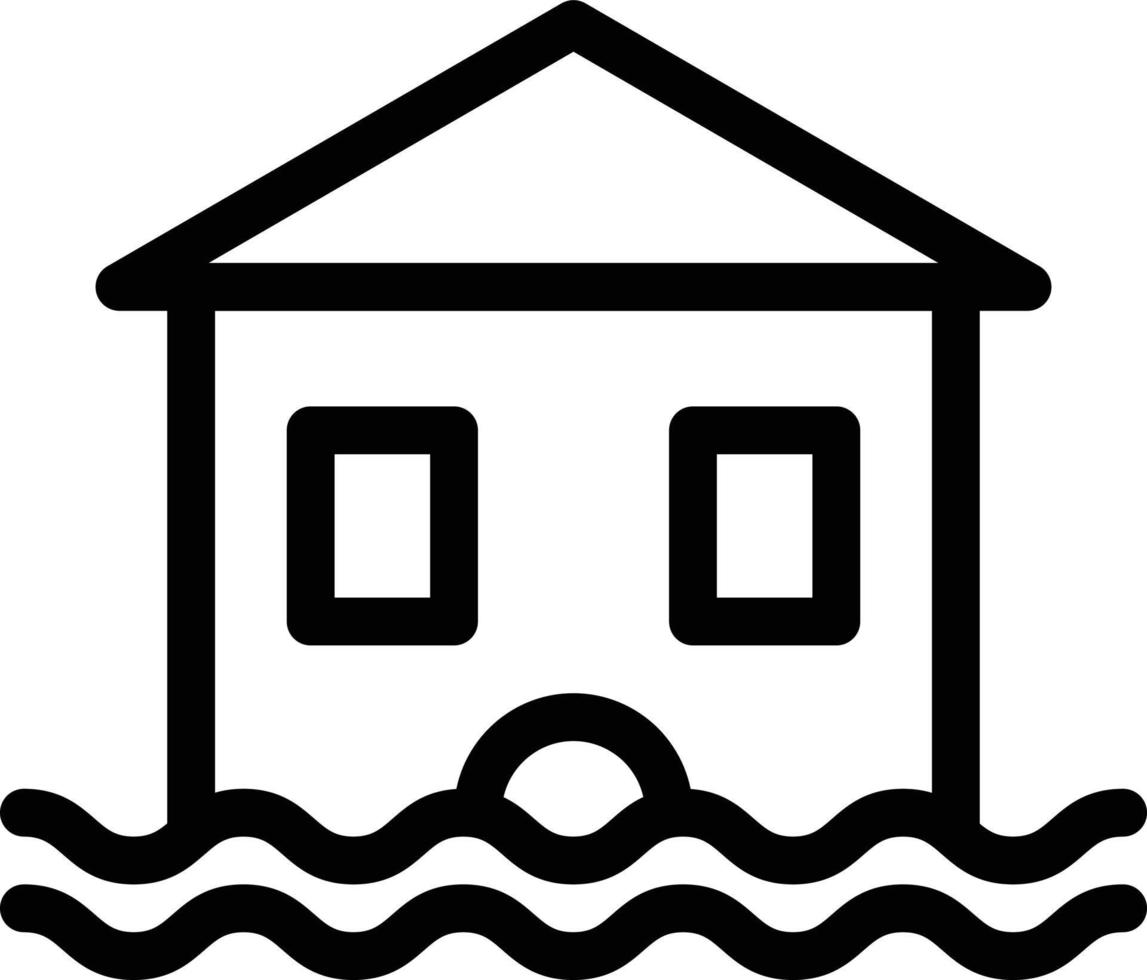 house flood vector illustration on a background.Premium quality symbols.vector icons for concept and graphic design.