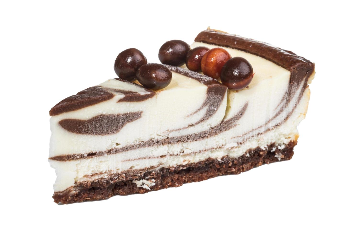 cheesecake with chocolate sauce photo