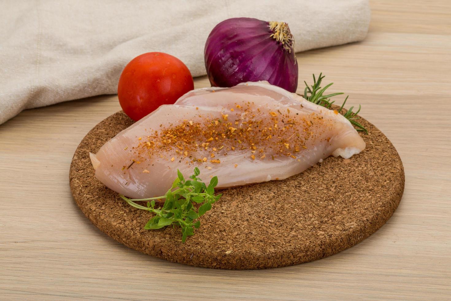 Raw chicken breast photo