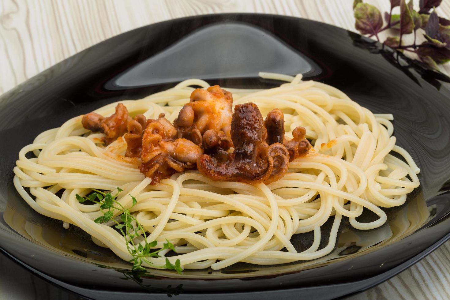 Pasta with octopus photo