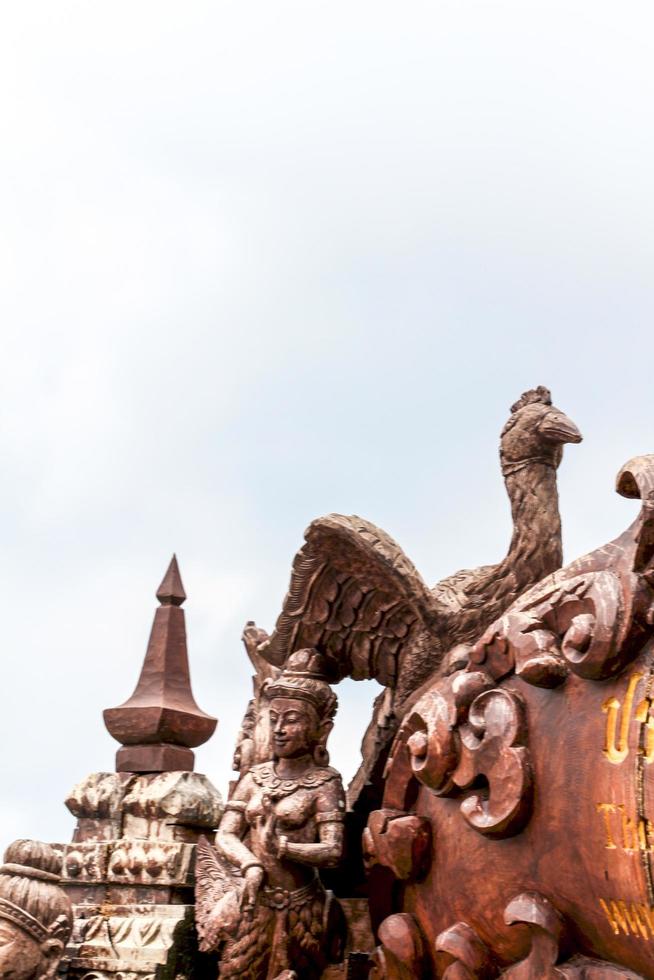 Wood carving Chonburi thailand photo