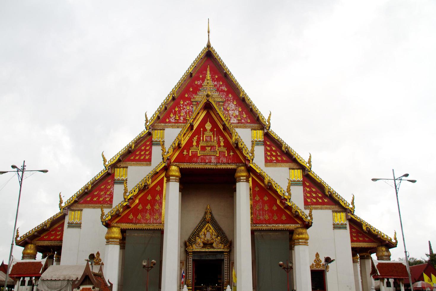 King Palace Wat mongkolpraphitara in Ayutthaya, Thailand photo