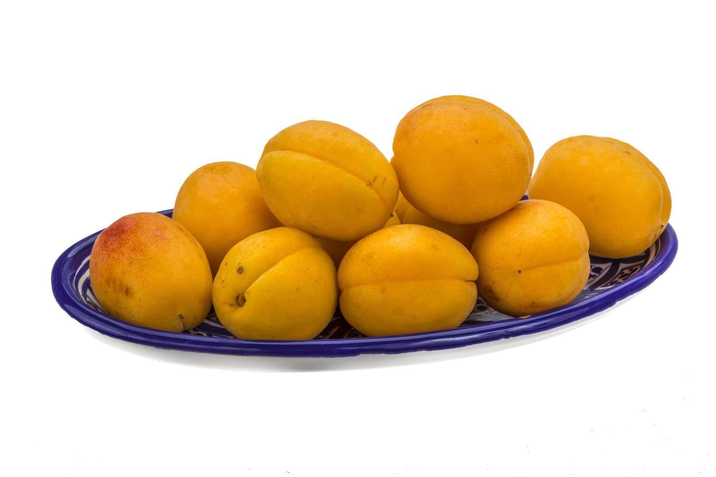 Yellow ripe apricots photo