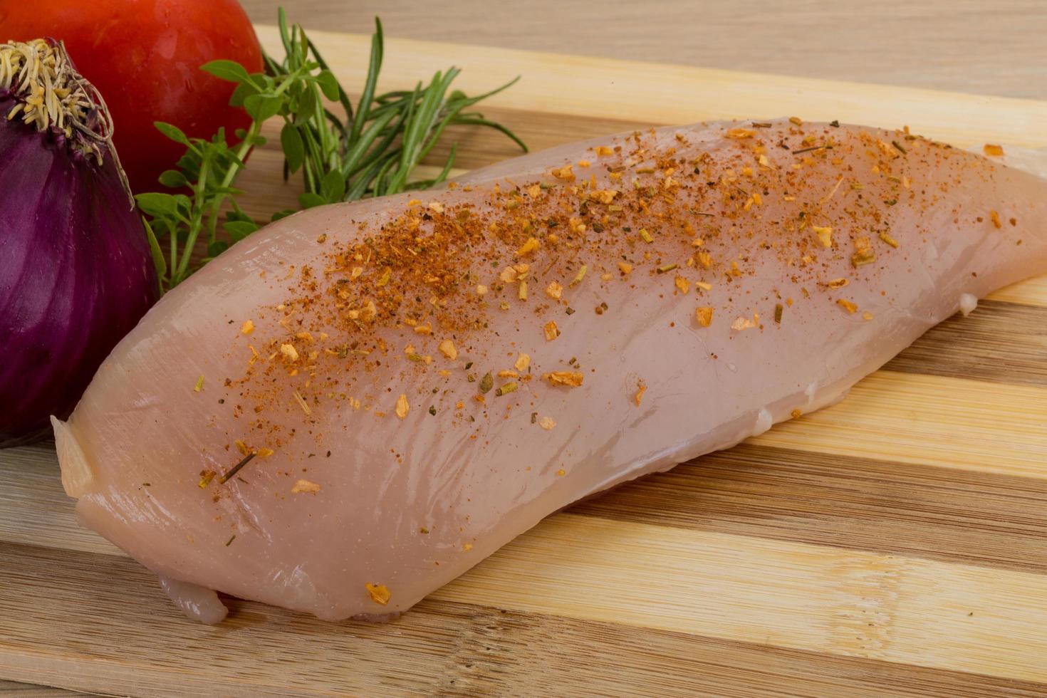 Raw chicken breast photo