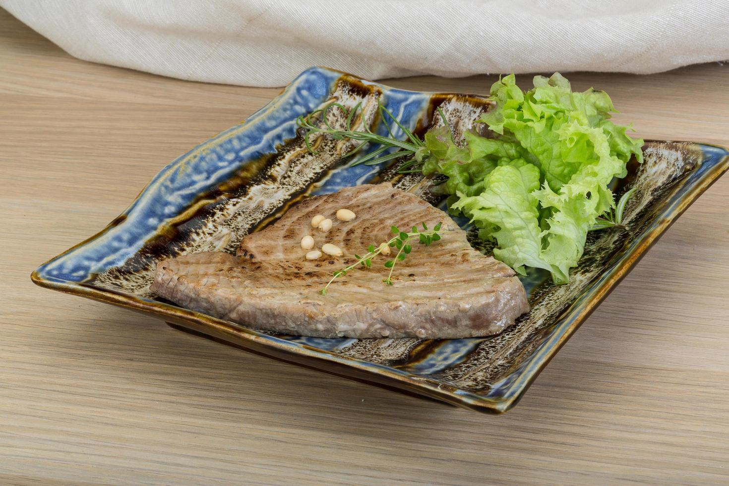 Grilled tuna steak photo