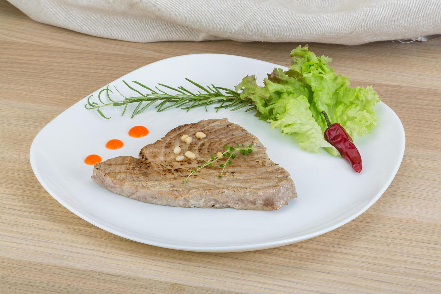 Grilled tuna steak photo