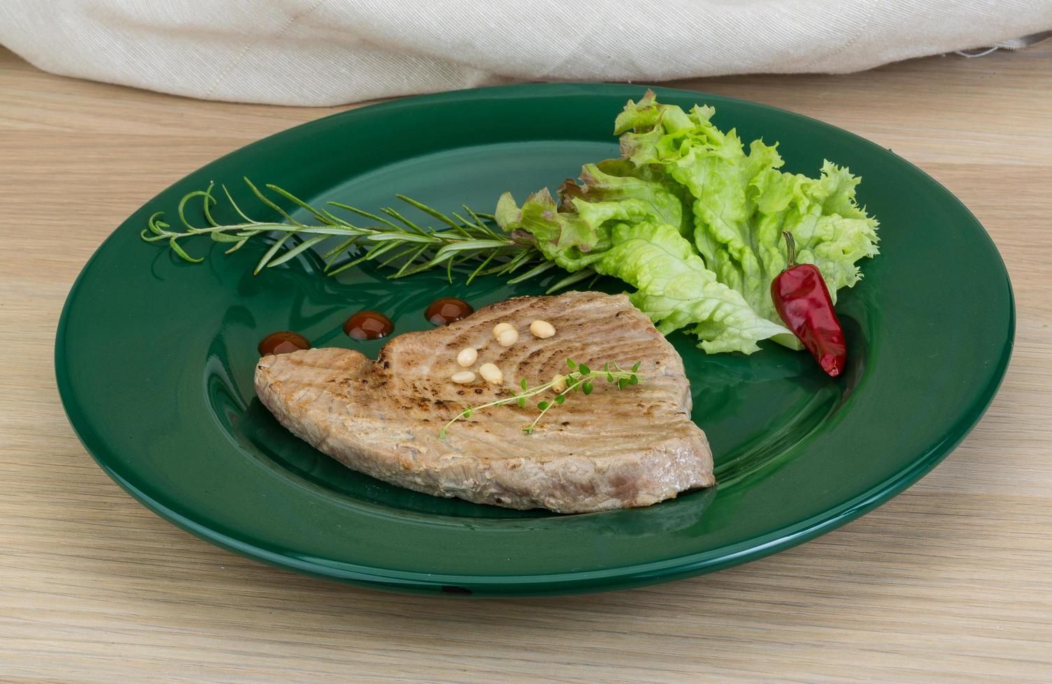 Grilled tuna steak photo