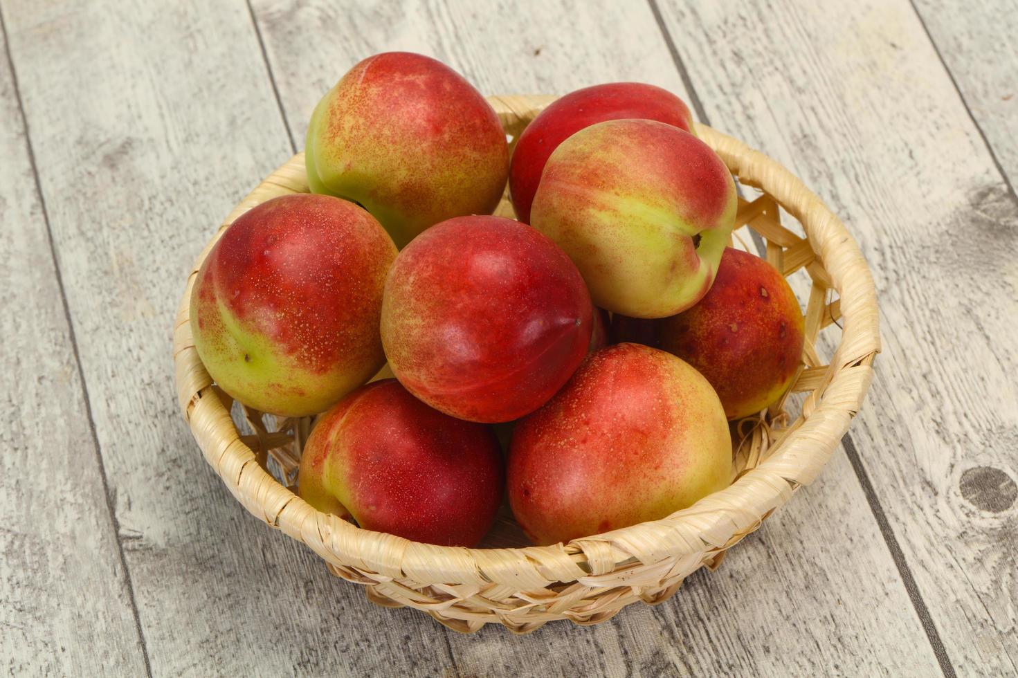 Sweet tasty fresh ripe apricots photo