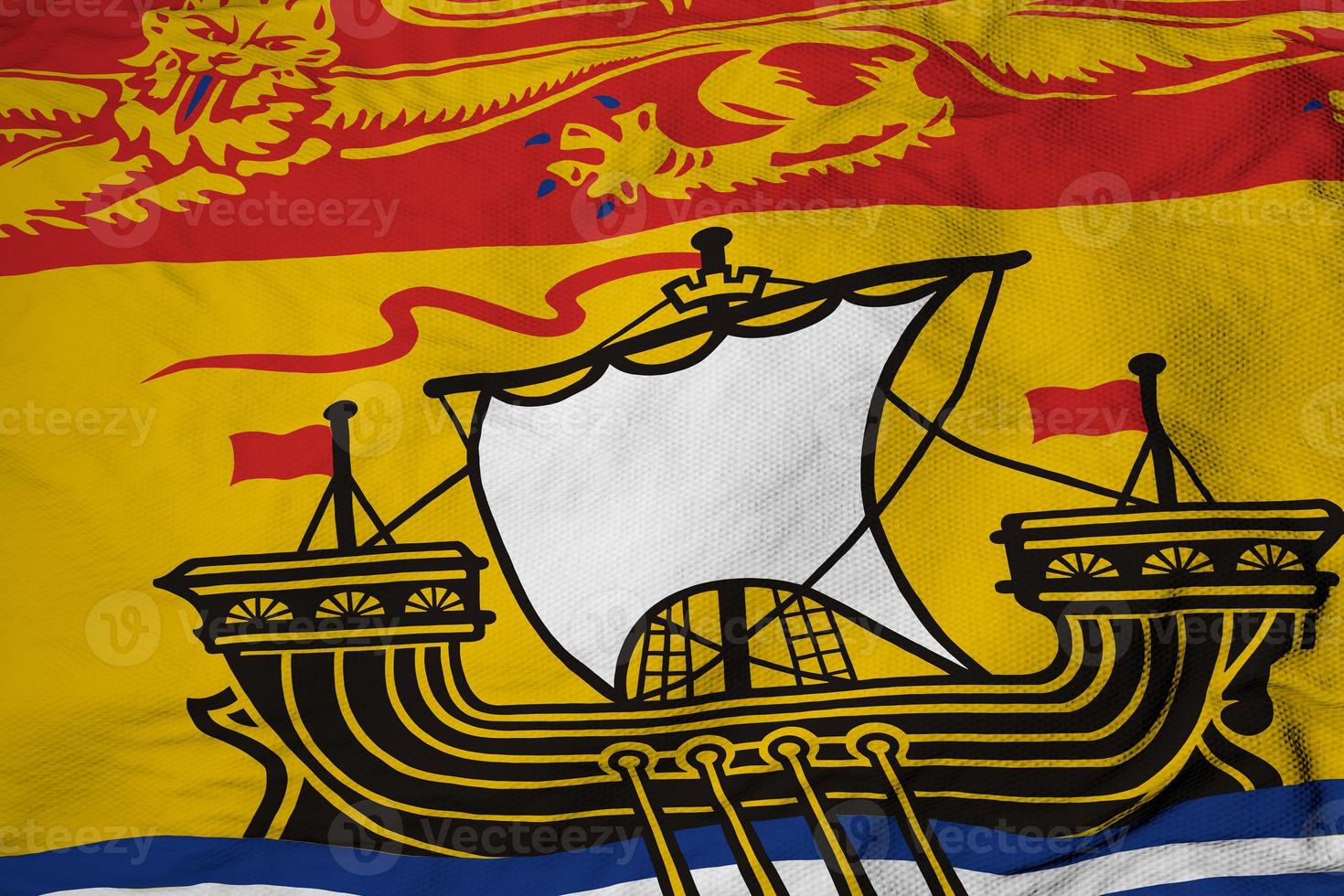 Flag of New Brunswick in 3D rendering photo