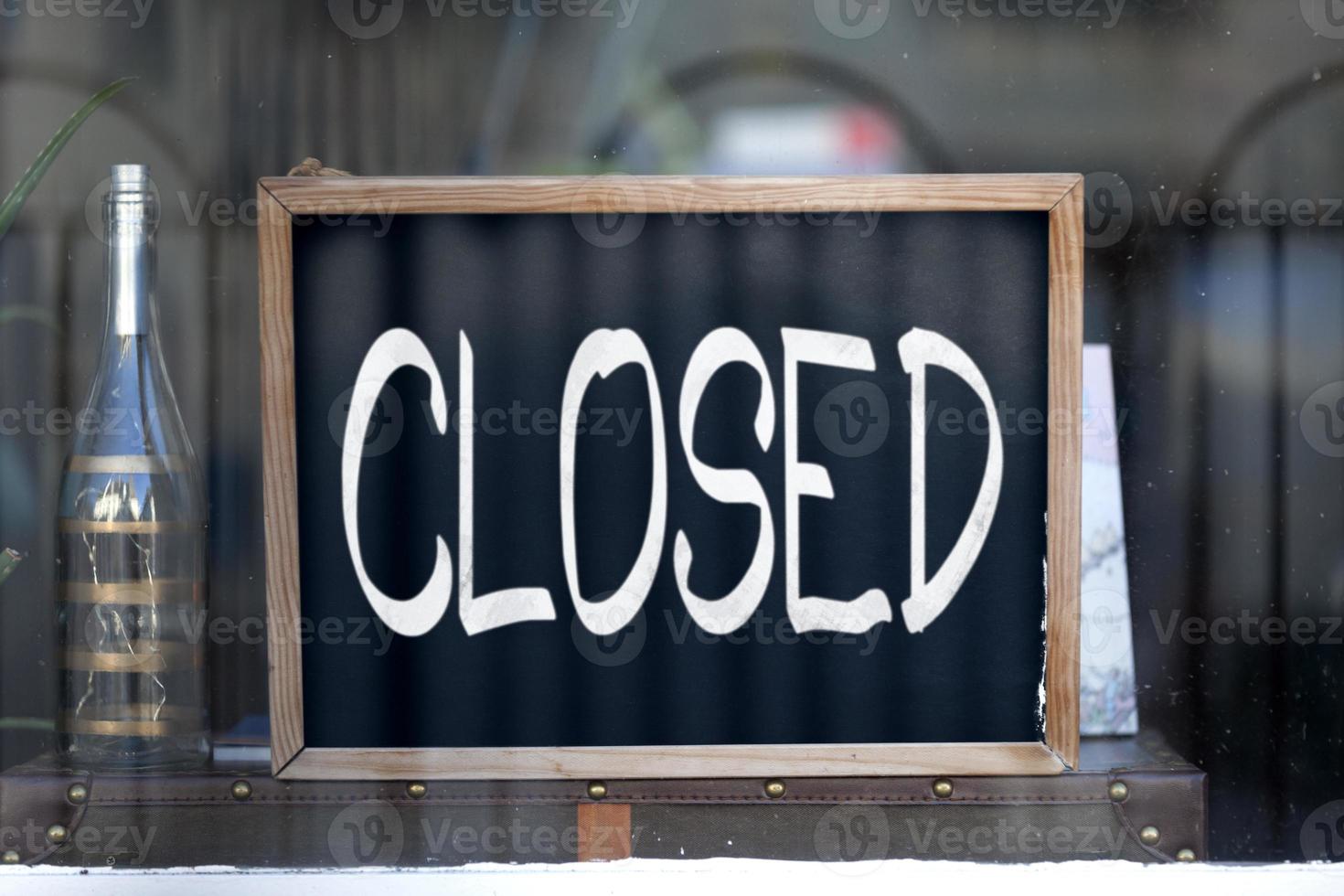 Closed sign - Blackboard photo