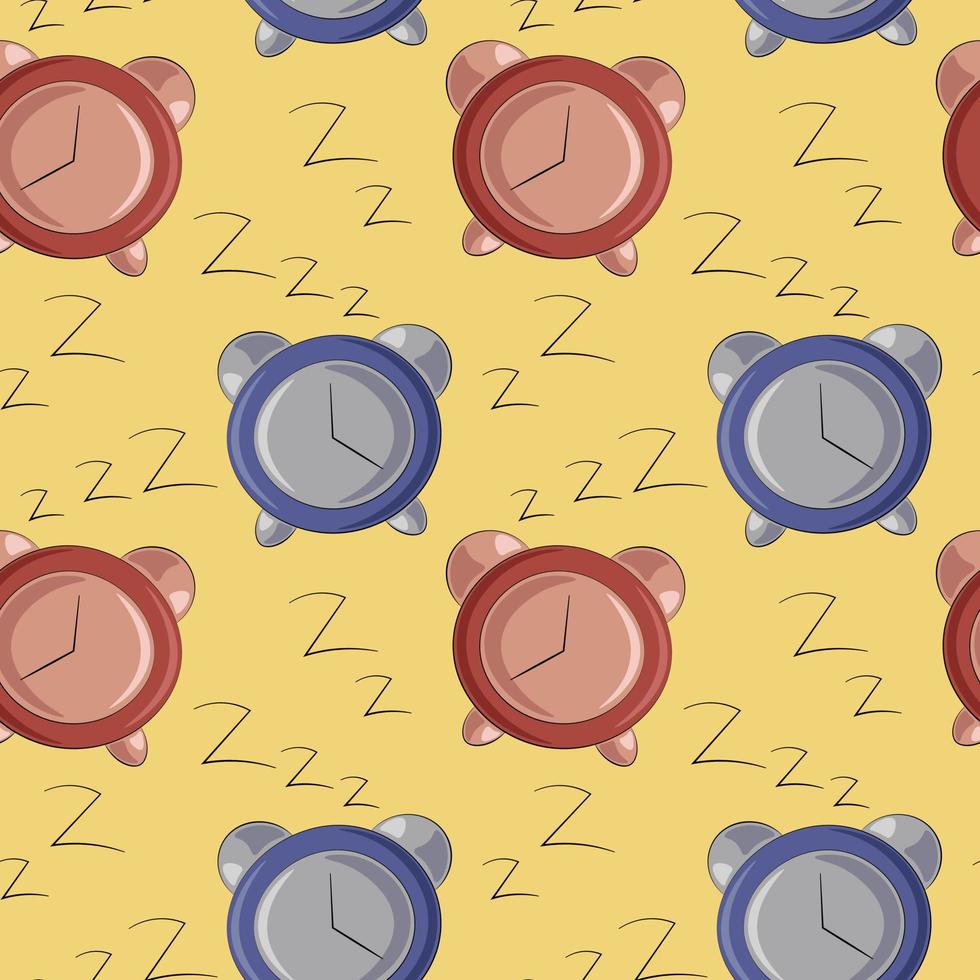 Seamless vector pattern with blue and red Alarm