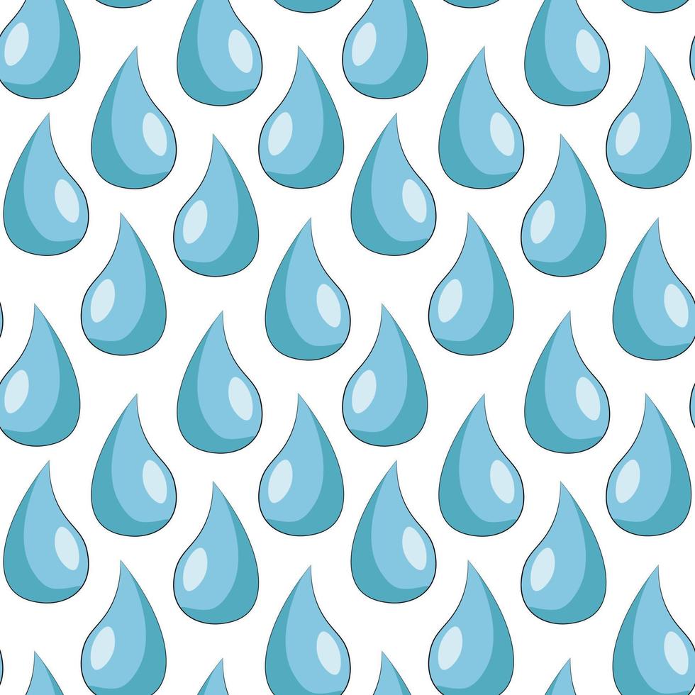 Seamless vector pattern with blue little drop