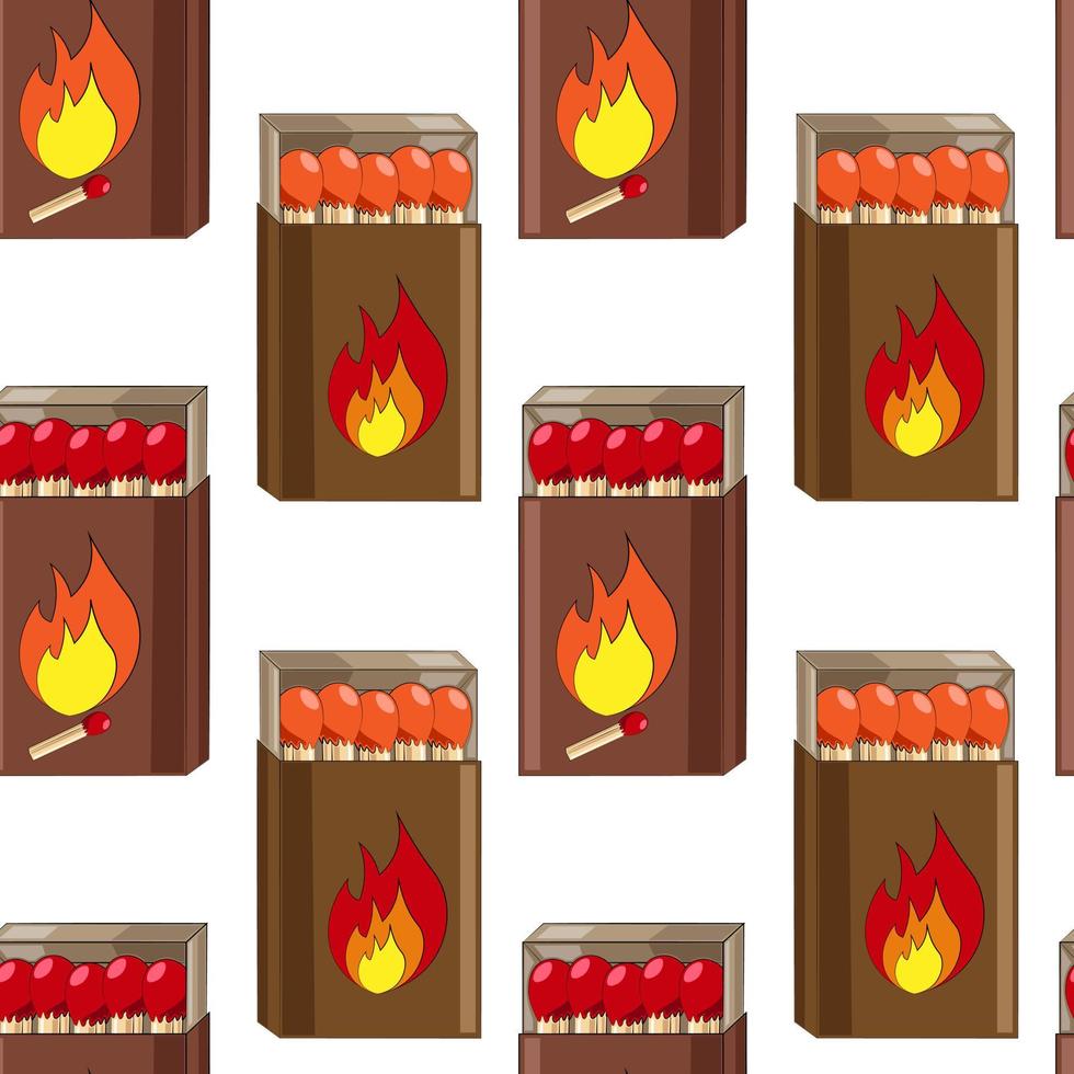Seamless vector pattern with box safety match