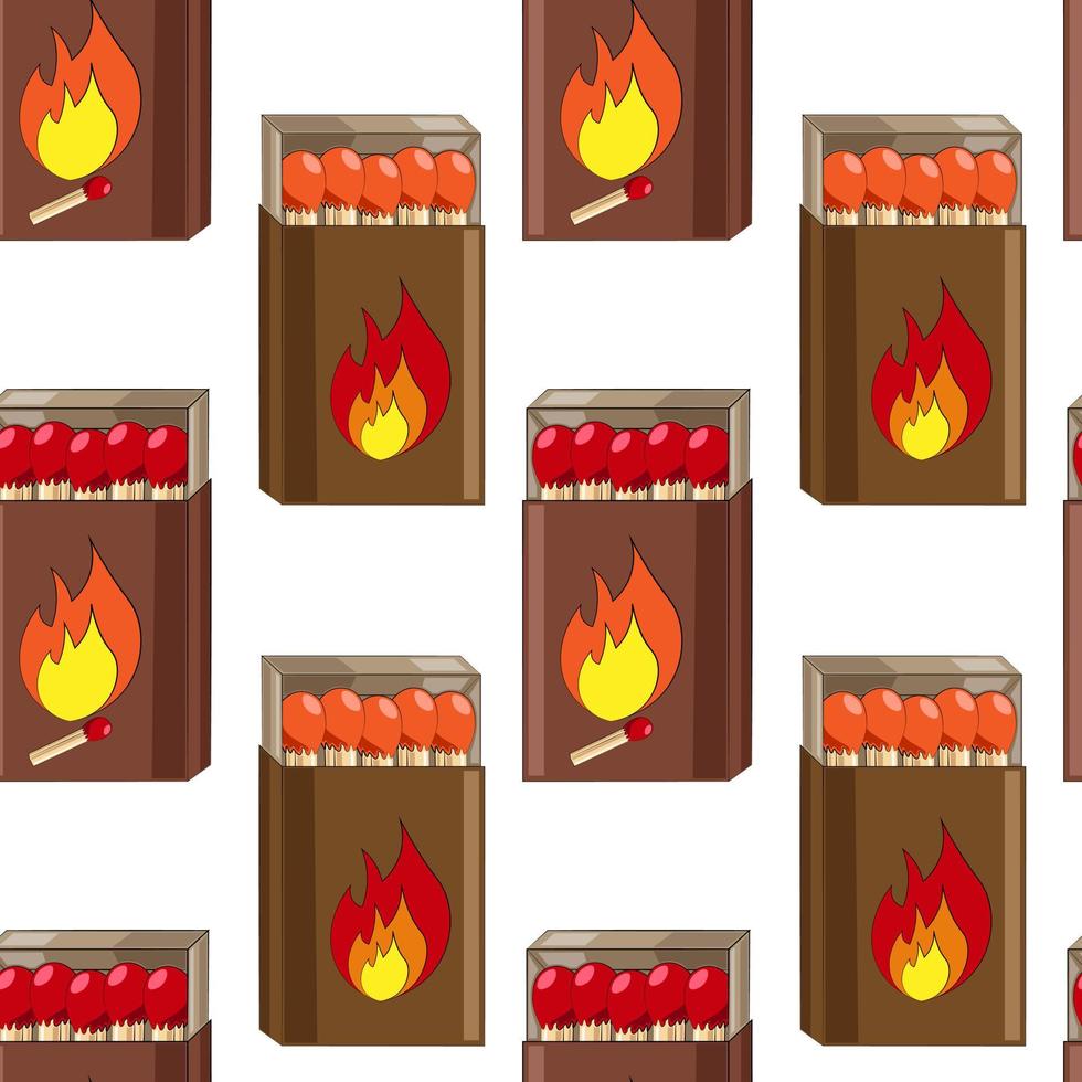 Seamless vector pattern with box safety match