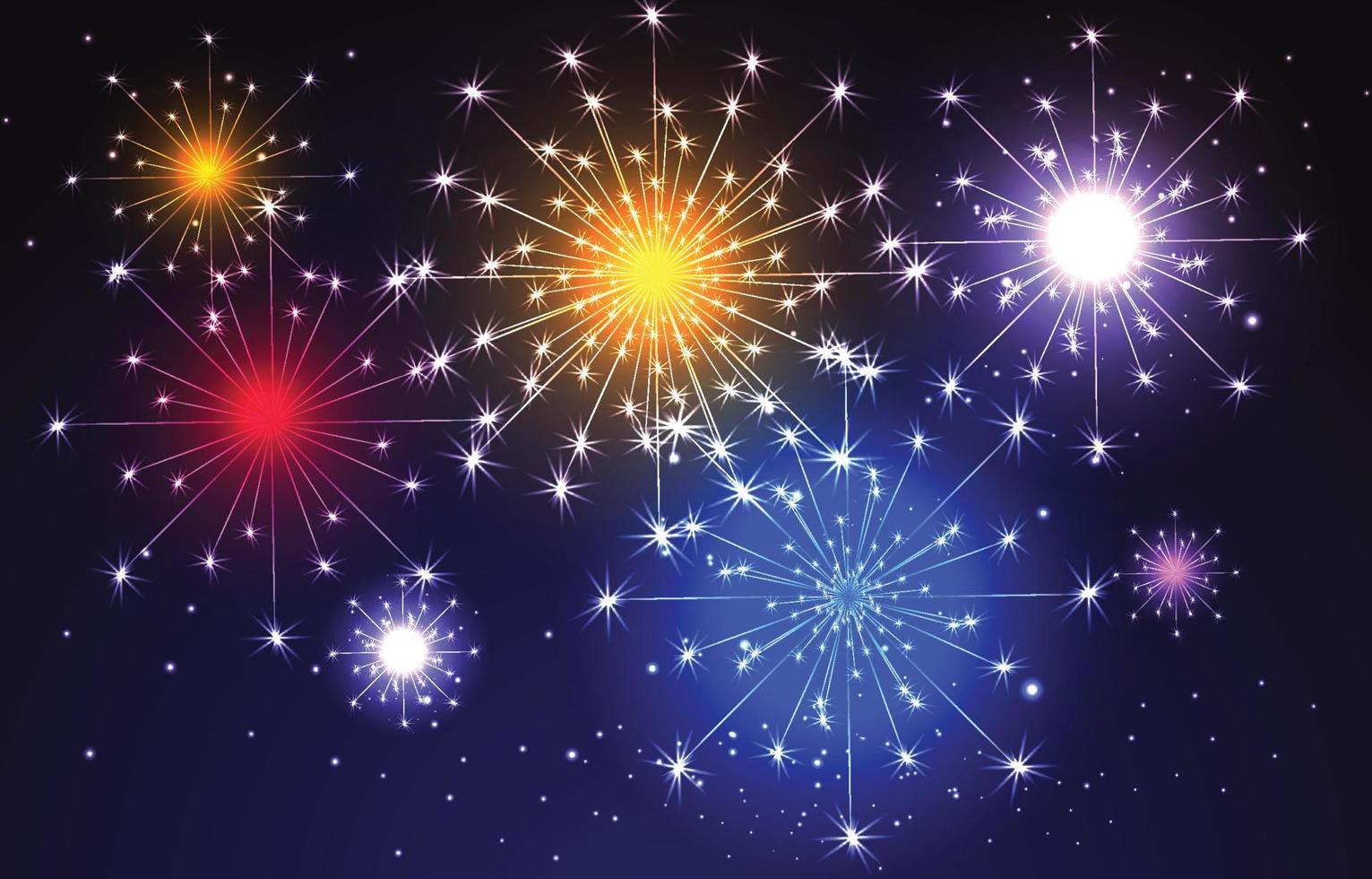 Firework Background at Night vector