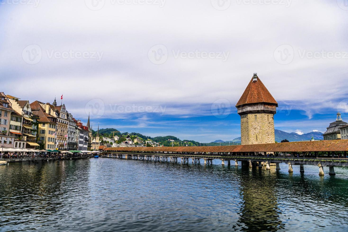 Chapel bridge in the center of Lucerne, Luzern, Switzerland photo