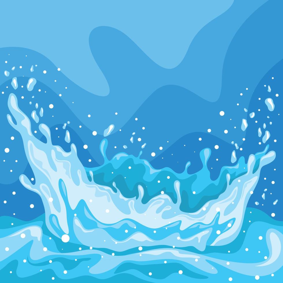 Water Splash Hand Drawn Background vector