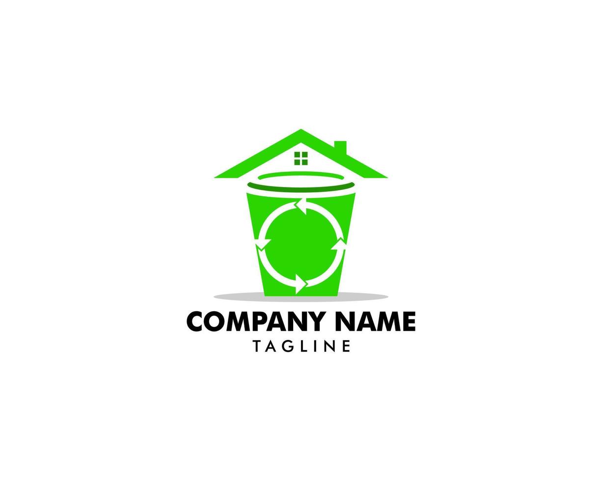 Trash Bin Logo Design vector