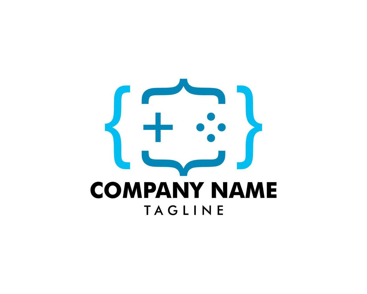 Game Code Logo Design vector