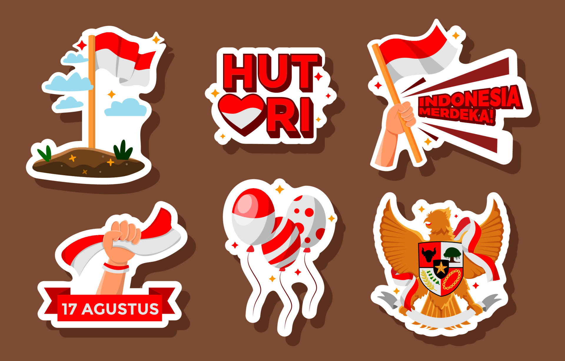 Celebration of Indonesia Independence Day Merdeka Sticker 7668321