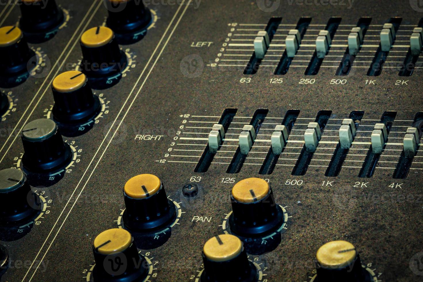 Professional audio mixer sliders sound hi-res stock photography