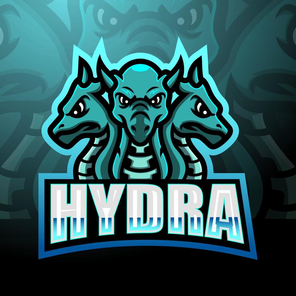 Hydra mascot esport logo design vector