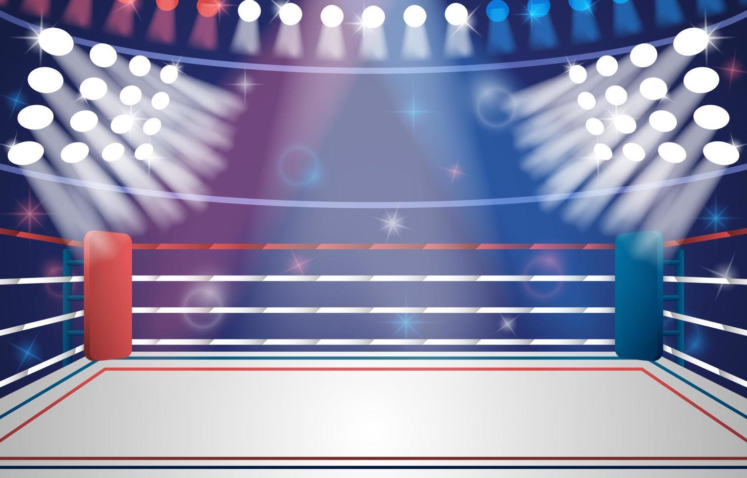 Boxing Ring Arena Background vector