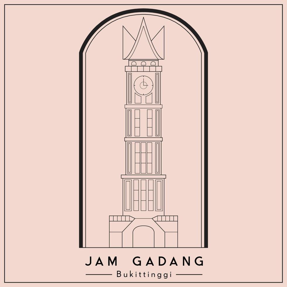 mermelada gadang, gran reloj, bukittinggi vector