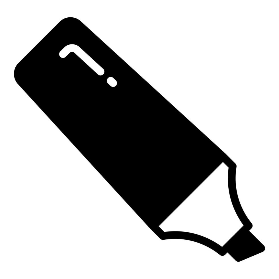 highlighter vector glyph icon, school and education icon