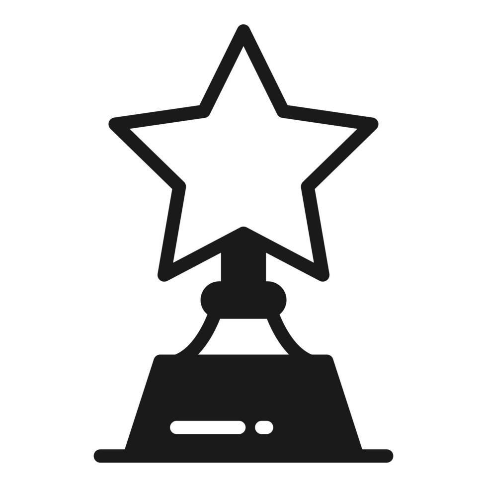 star trophy vector glyph icon, school and education icon