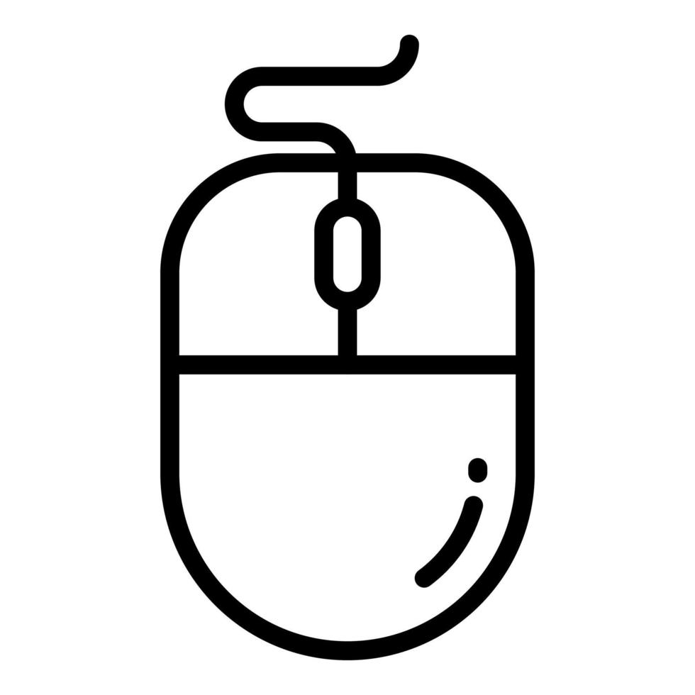 mouse vector line icon, school and education icon