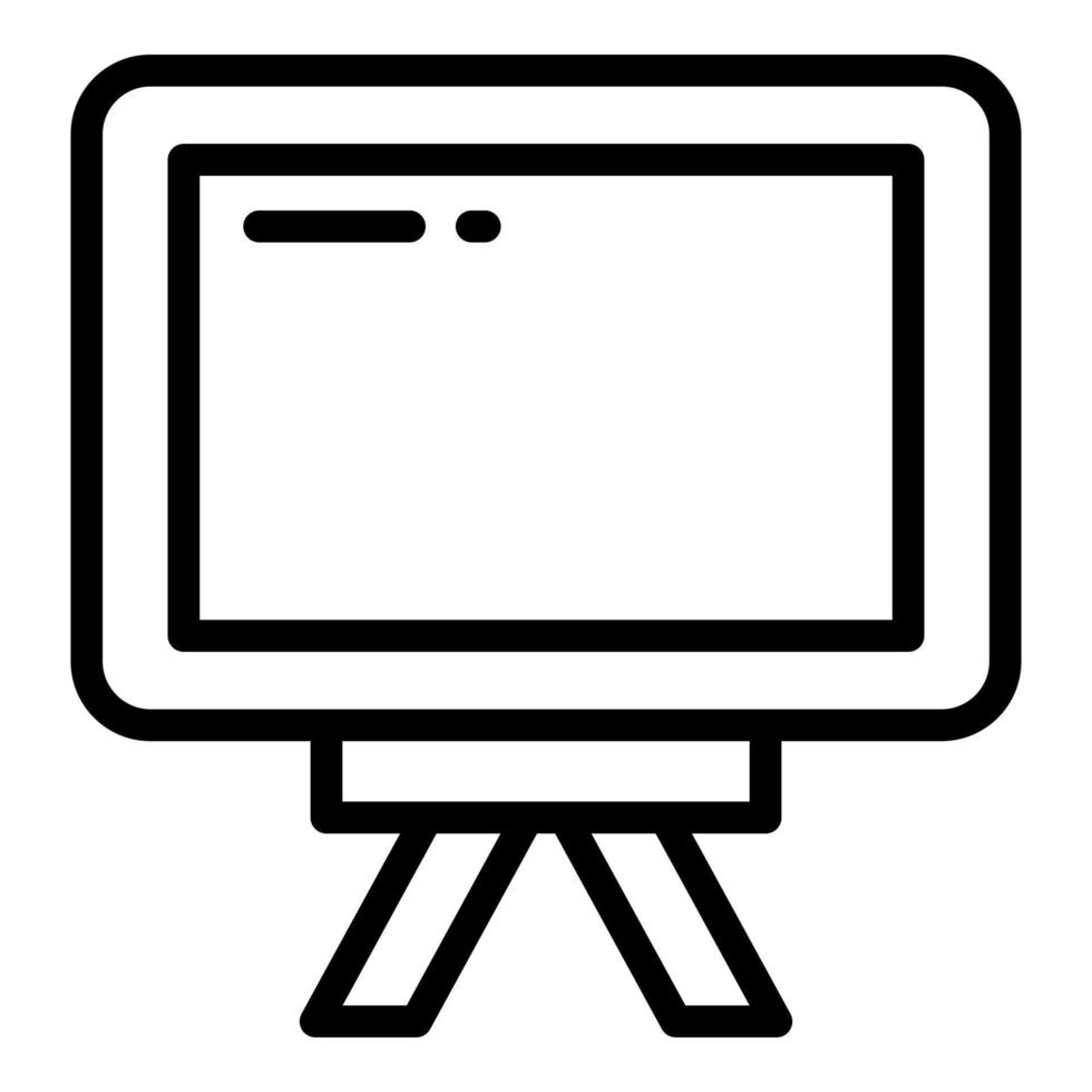 white board vector line icon, school and education icon