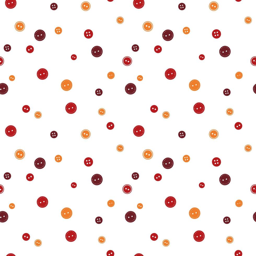 Buttons Seamless Pattern with hand drawn elements. Vector background for tailor, seamstress, atelier, fashion design