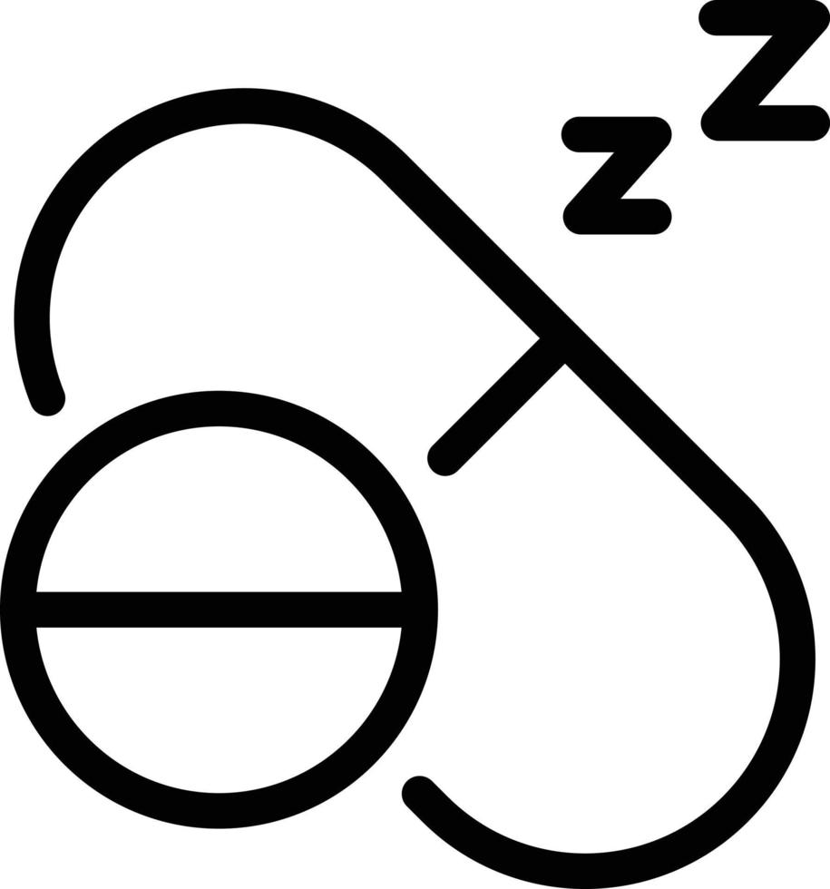 ilustración de vector de medicina del sueño en un fondo. símbolos de calidad premium. iconos vectoriales para concepto y diseño gráfico.