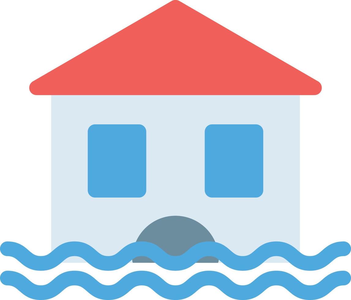 house flood vector illustration on a background.Premium quality symbols.vector icons for concept and graphic design.