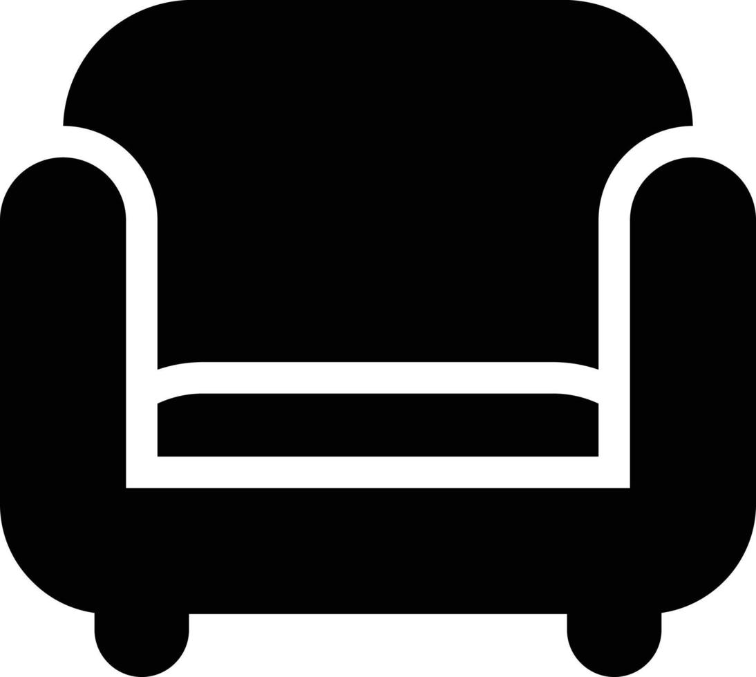 ilustración de vector de asiento de sofá en un fondo. símbolos de calidad premium. iconos vectoriales para concepto y diseño gráfico.