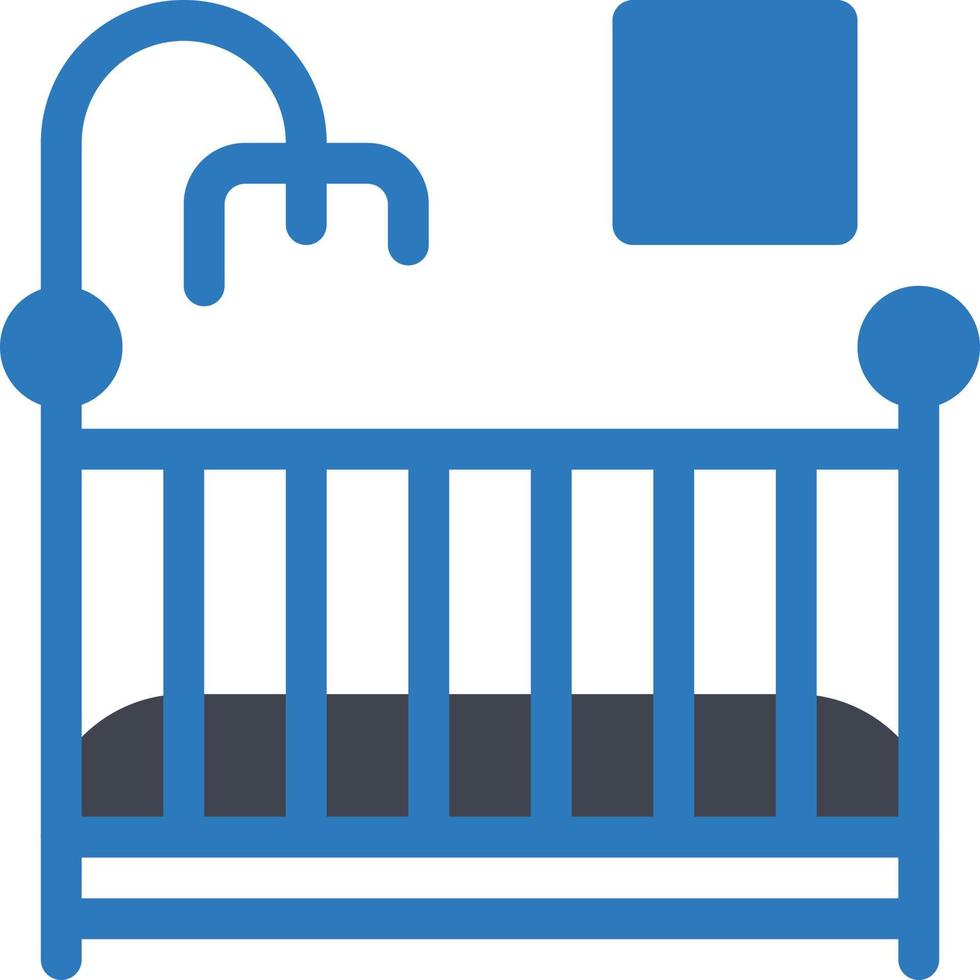 baby bed vector illustration on a background.Premium quality symbols.vector icons for concept and graphic design.